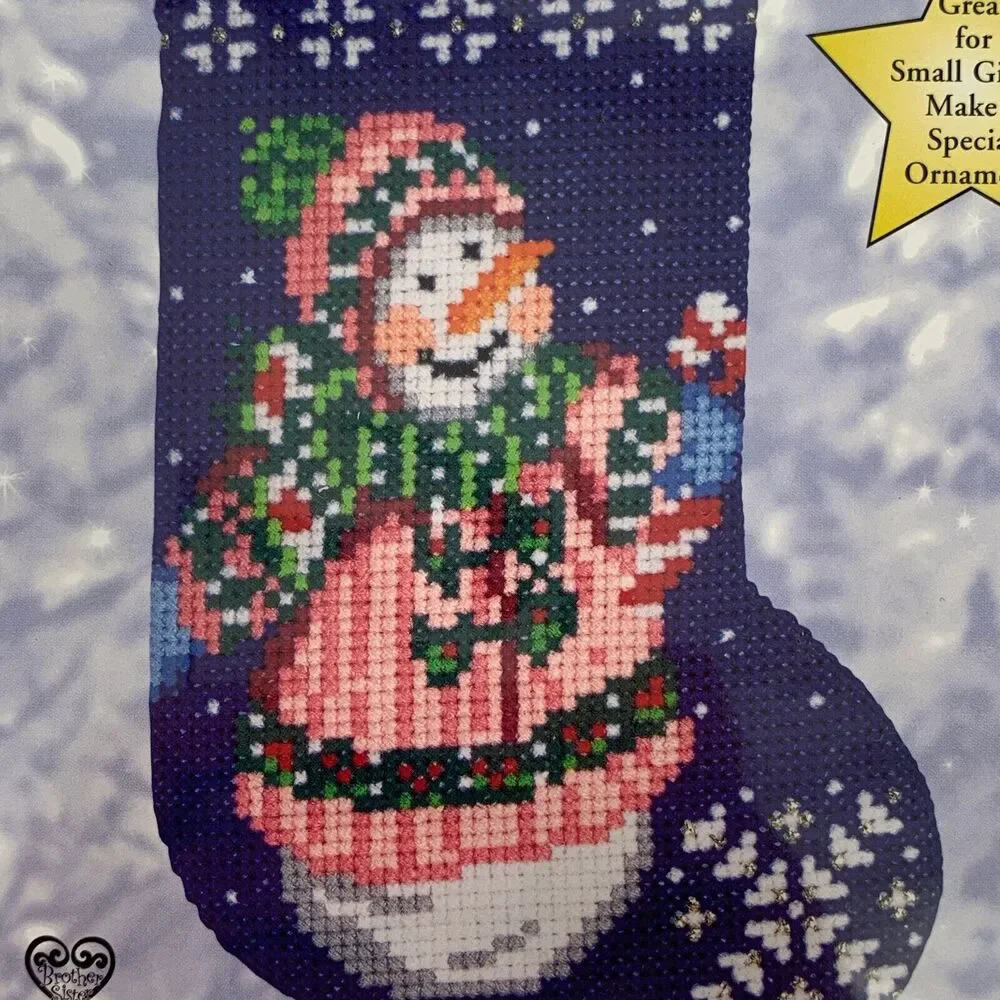 Candamar Designs Cross Stitch New 51210 Cozy Little Christmas Mini Stocking Kit